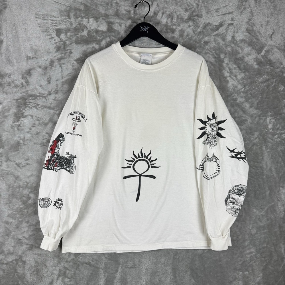 Vintage Dennis Rodman Tattoos Longsleeve Shirt Mens‎ XL Chicago Bulls MJ Pippen